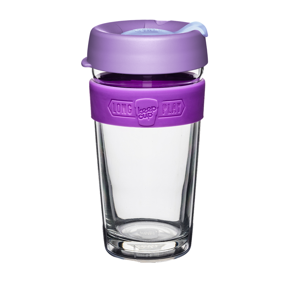 KeepCup Longplay - Herbruikbare Koffiekop, Dubbelwandig Glas met Afneembare Mouw en Spatwaterdicht Sipper deksel - 12oz/340ml - Matcha KeepCup Longplay - Herbruikbare Koffiekop, Dubbelwandig Glas met Afneembare Mouw en Spatwaterdicht Sipper deksel - 12oz/340ml - Matcha