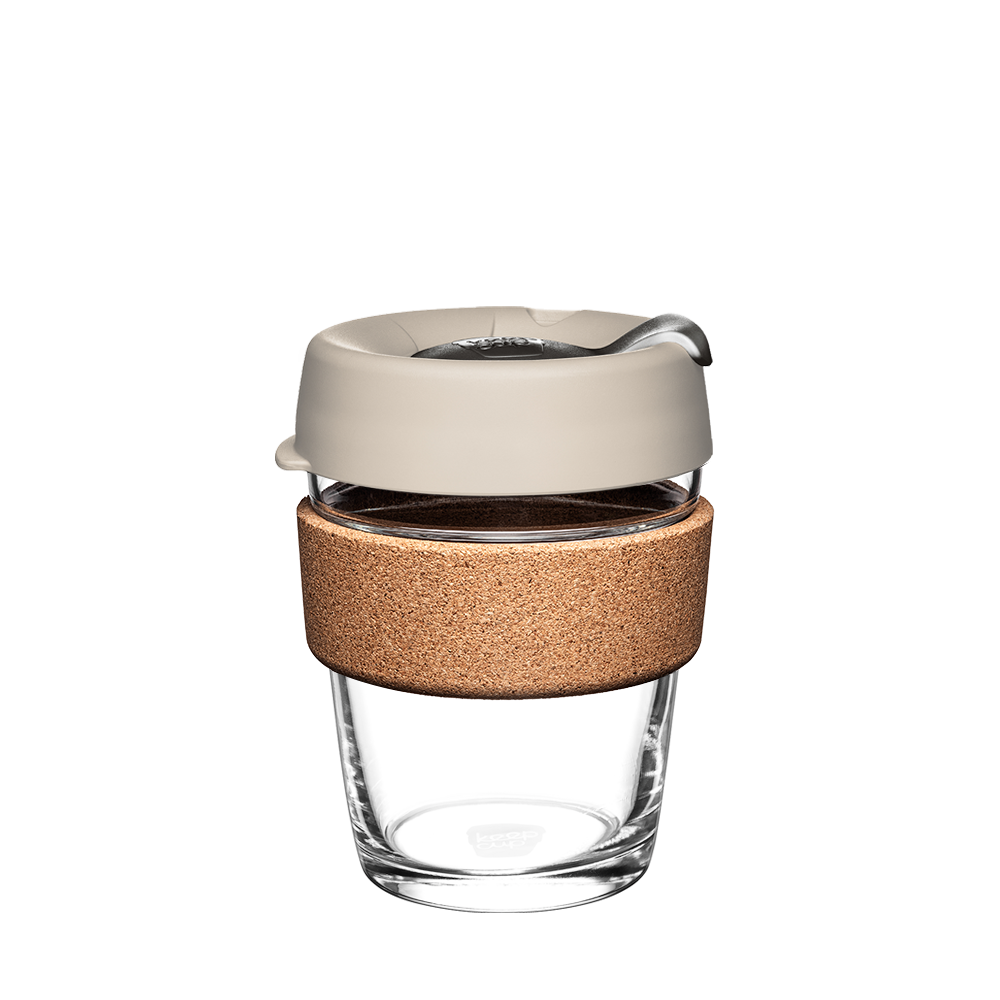 Brew Cork Reusable Glass Cup 12oz