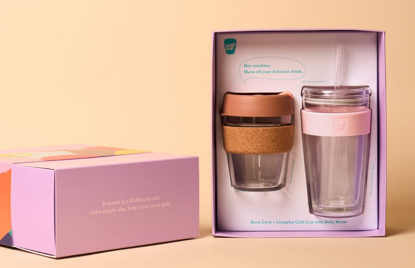 KeepCup Booked and Busy gift set in box
