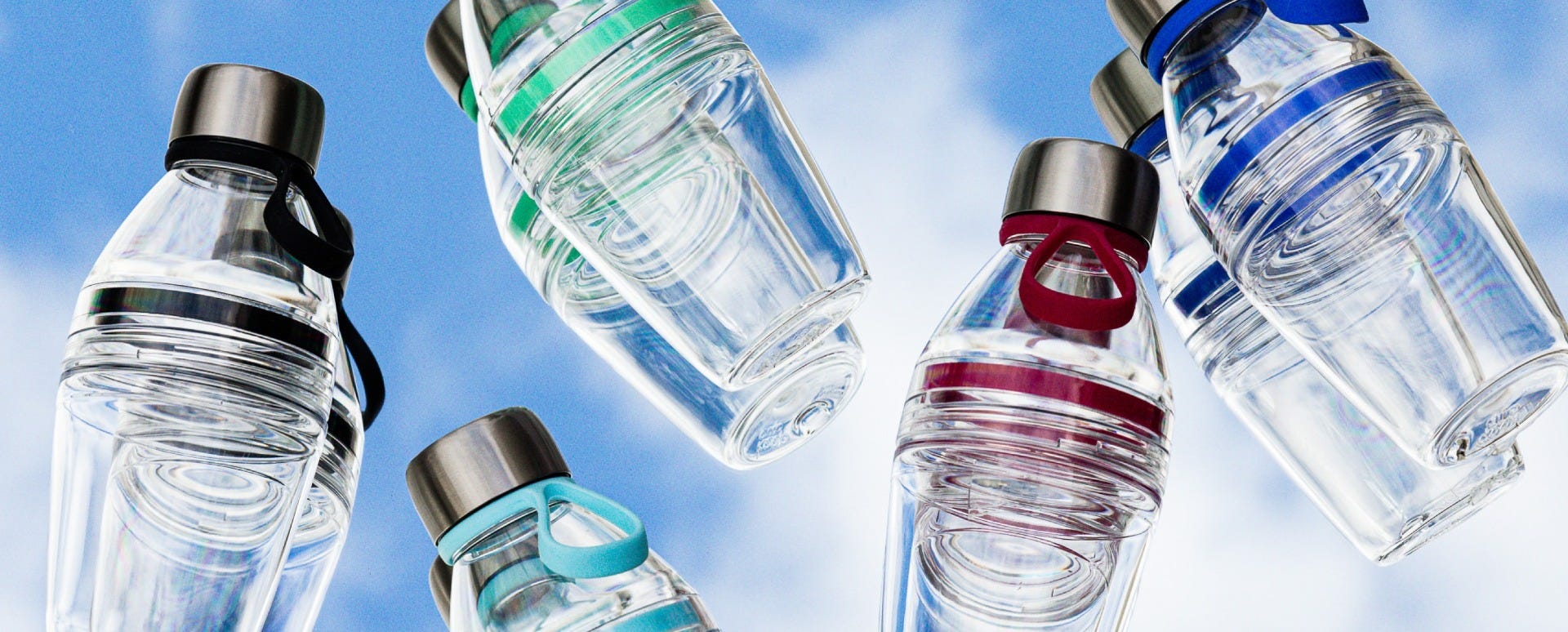 KeepCup Helix Bottle Light 12oz with clouds
