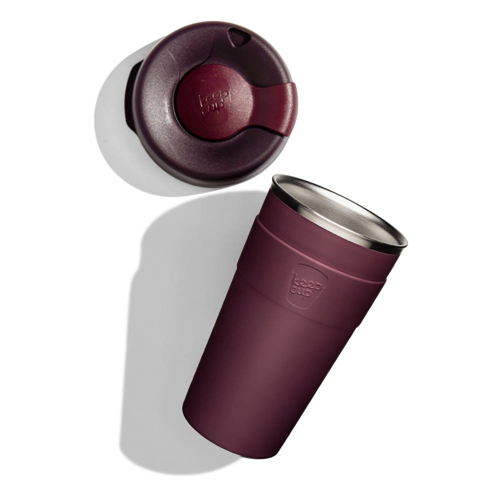 KeepCup Thermal steel cup base and plastic lid